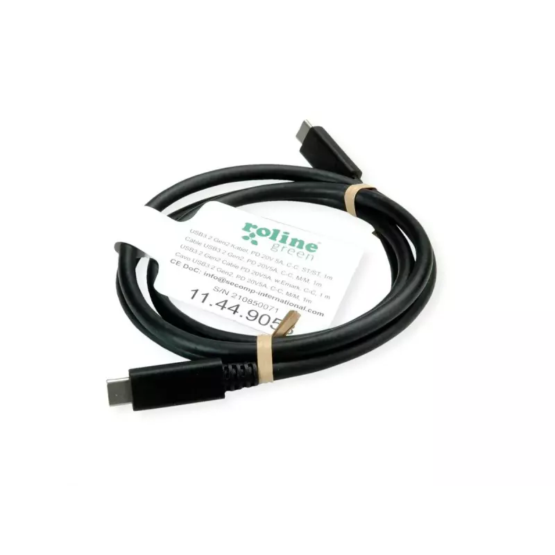 USB-kaapeli VALUE 11.99.9057 USB 3.2 Gen 2 0,5 m USB-C musta