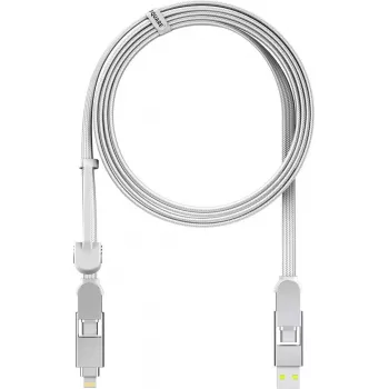 Rolling Square inCharge XL 2m valkoinen USB-lataus- ja datakaapeli