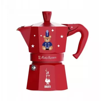 Mokkapannu BIALETTI Moka Express 3 kupille (150 ml) punainen espressopannu liedelle