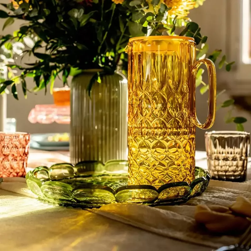 Guzzini VANITY -kannu kannella, Saffron Yellow