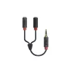 SBS Audio -stereoäänikaapeli 3,5 mm plugi jakajalla
