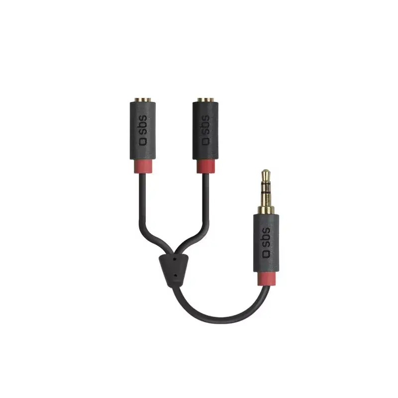 SBS Audio -stereoäänikaapeli 3,5 mm plugi jakajalla
