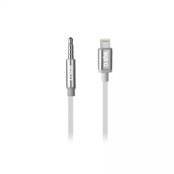 SBS -kuulokeadapteri, USB-C -pistoke 3,5 mm -liitäntään, 15 cm, valkoinen, TEADAPTIPJACK35W