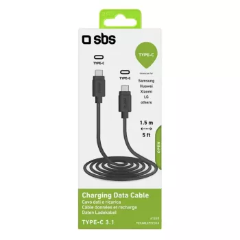 SBS TECABLETCC31K -data- ja latauskaapeli USB-C 1,5 m USB 3.2 Gen 1