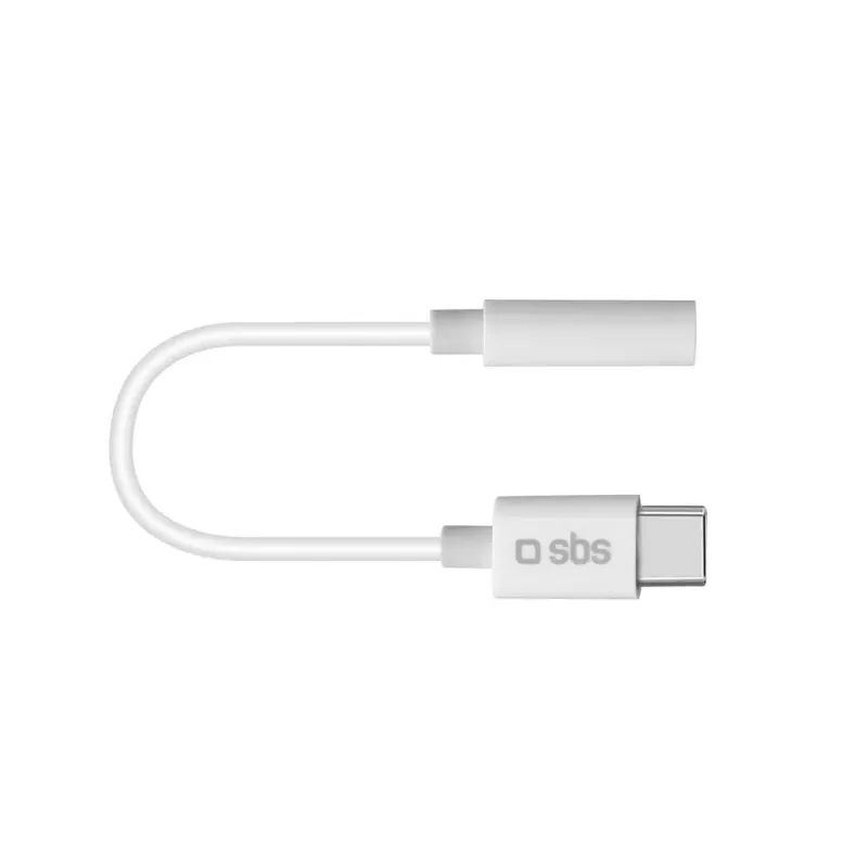 SBS TEINTJACKTYCFMW -mobiilikaapeli valkoinen 0,09 m 3,5 mm USB-C