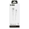 SBS TECABLEUSBIP5389W -Lightning-kaapeli 3 m valkoinen USB A