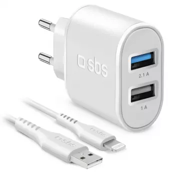 SBS TEKITTR2ULH2189A -mobiililaturi sisäkäyttöön AC valkoinen älypuhelin tabletti