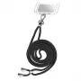 SBS TEUNILACEK -kaulapanta matkapuhelimille – musta kangas, yksiosainen