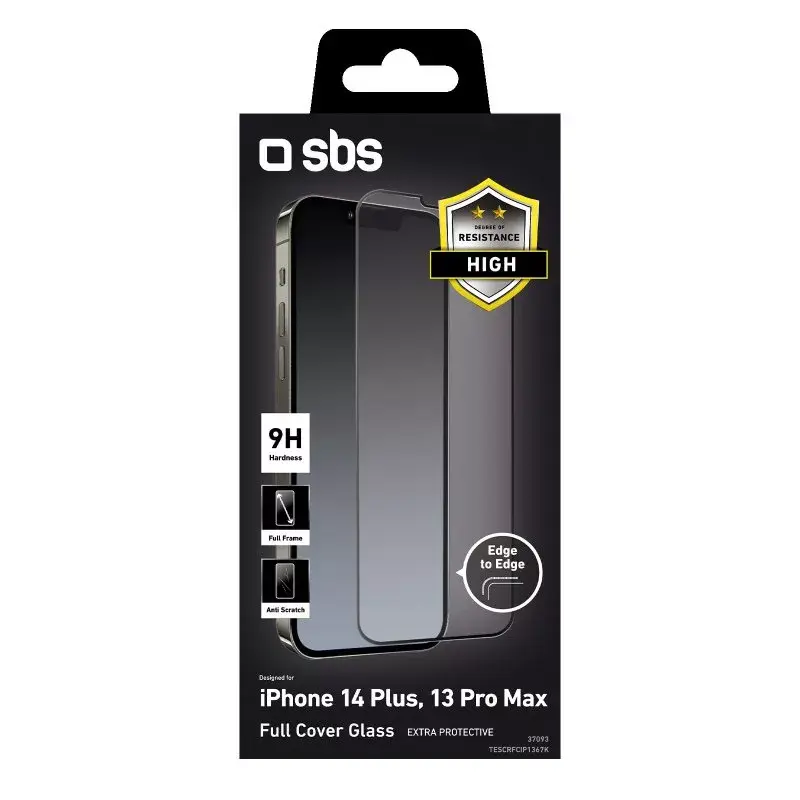SBS TESCRFCIP1367K -näytönsuojakalvo iPhone 13 Pro Max -puhelimeen, iskunkestävä ja naarmuuntumaton