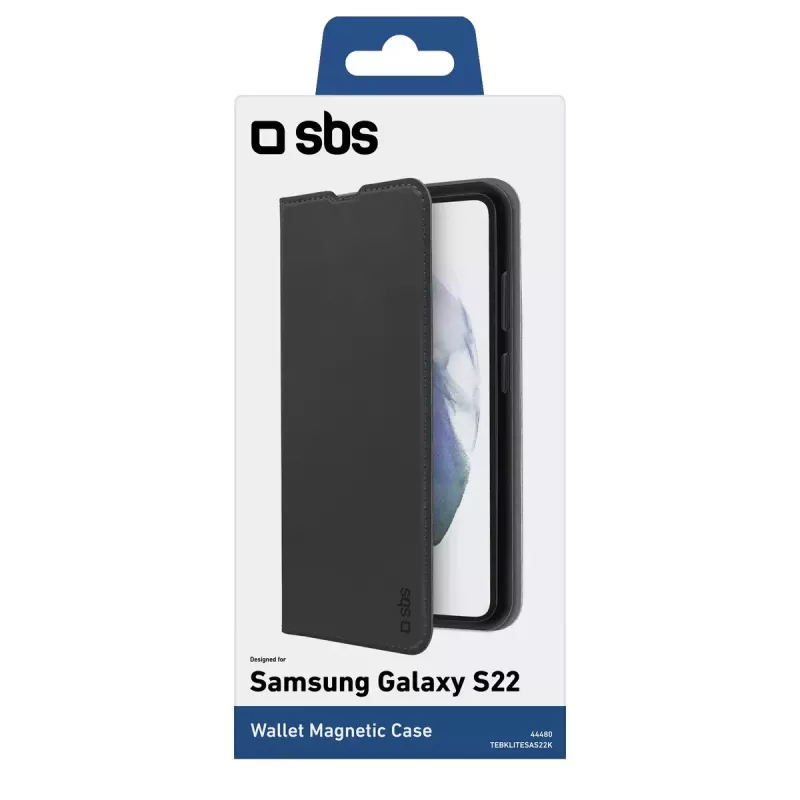 SBS Galaxy S22+ -lompakkokotelo 16,8 cm musta 2 korttipaikkaa