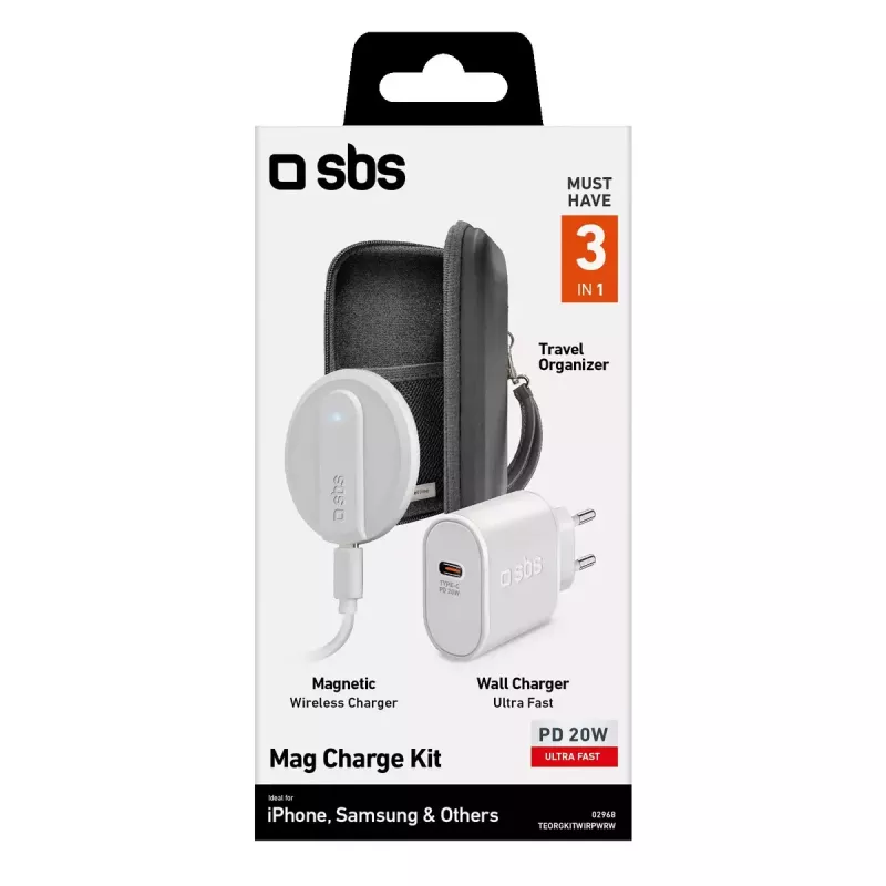 SBS Always on Charge KIT -kannettava laturi 10000 mAh