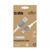 SBS GRECABLEUSBIP589W -Lightning-kaapeli 1,2 m hopea valkoinen