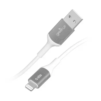 SBS GRECABLEUSBIP589W -Lightning-kaapeli 1,2 m hopea valkoinen