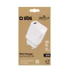 SBS GRETR1USB18W -mobiililaturi yleiskäyttöinen valkoinen AC pikalataus