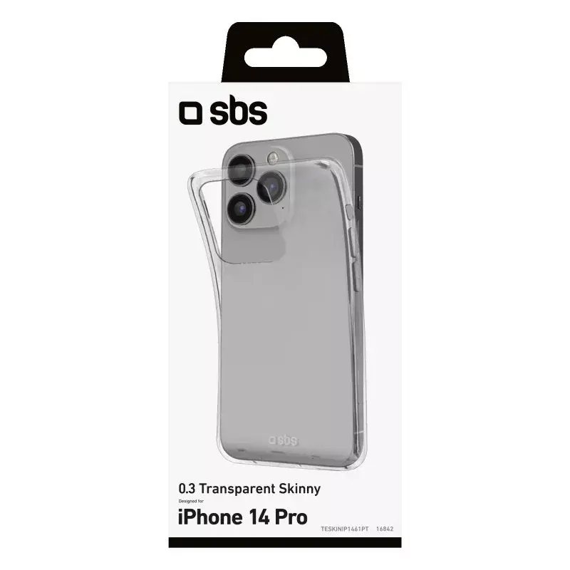 SBS TESKINIP1461PT -kuori iPhone 14 Pro -puhelimeen 15,5 cm läpinäkyvä