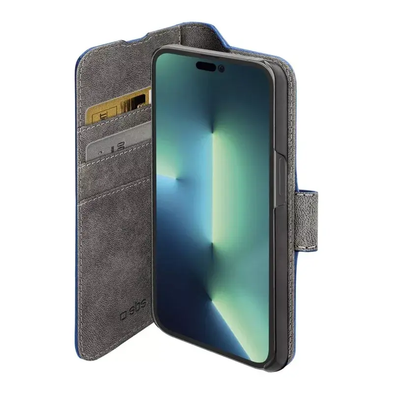 SBS TEBKWALIP1461PB -lompakkokotelo iPhone 14 Pro -puhelimeen 15,5 cm sininen