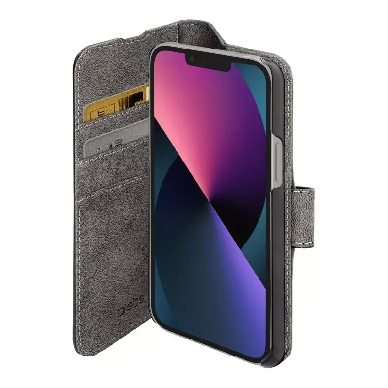 SBS TEBKWALIP1467K -lompakkokotelo iPhone 14 Plus -puhelimeen 17 cm musta