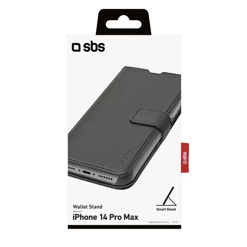 SBS TEBKWALIP1467PK lompakkokotelo iPhone 14 Pro Max 17 cm musta
