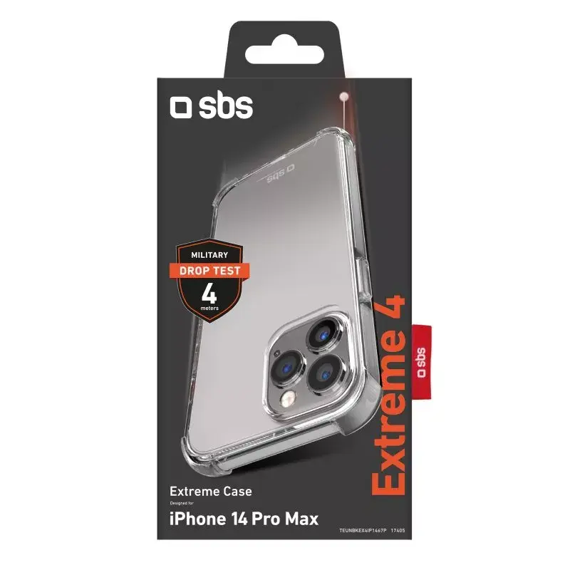 SBS Extreme X4 kuori iPhone 14 Pro Max läpinäkyvä 17 cm