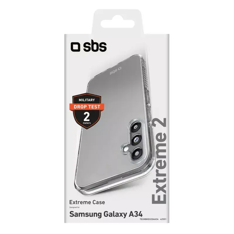 SBS Extreme X2 kuori Samsung Galaxy A34 16,8 cm läpinäkyvä