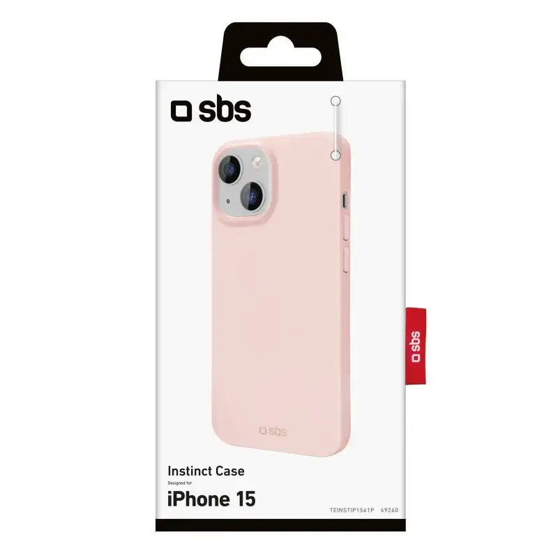 SBS TEINSTIP1561P kuori iPhone 15 15,5 cm (6,1 tuumaa) pinkki