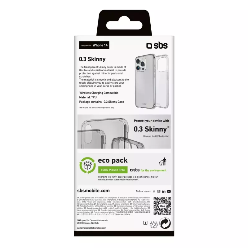 SBS TESKINIP1561PT kuori iPhone 15 Pro 15,5 cm läpinäkyvä