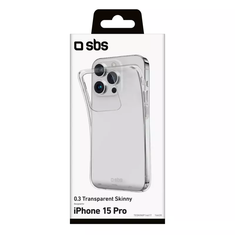 SBS TESKINIP1561PT kuori iPhone 15 Pro 15,5 cm läpinäkyvä