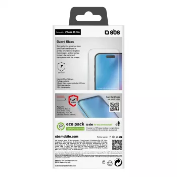 SBS TESCRGLIP1561P näytönsuoja Apple iPhone 15 Pro karkaistu lasi
