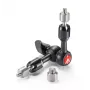 Manfrotto 244MICRO jalustan lisävaruste — alumiini/ruostumaton teräs, 150 mm pituus, 3 kg kantavuus, musta