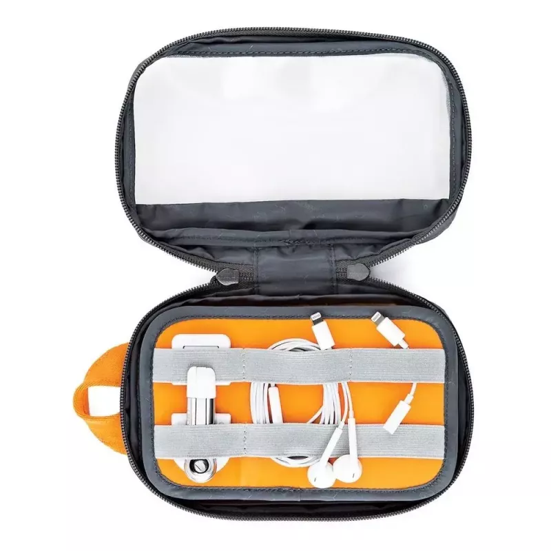 Lowepro GearUp Pouch Mini laukku nailon polyesteri ripstop harmaa oranssi