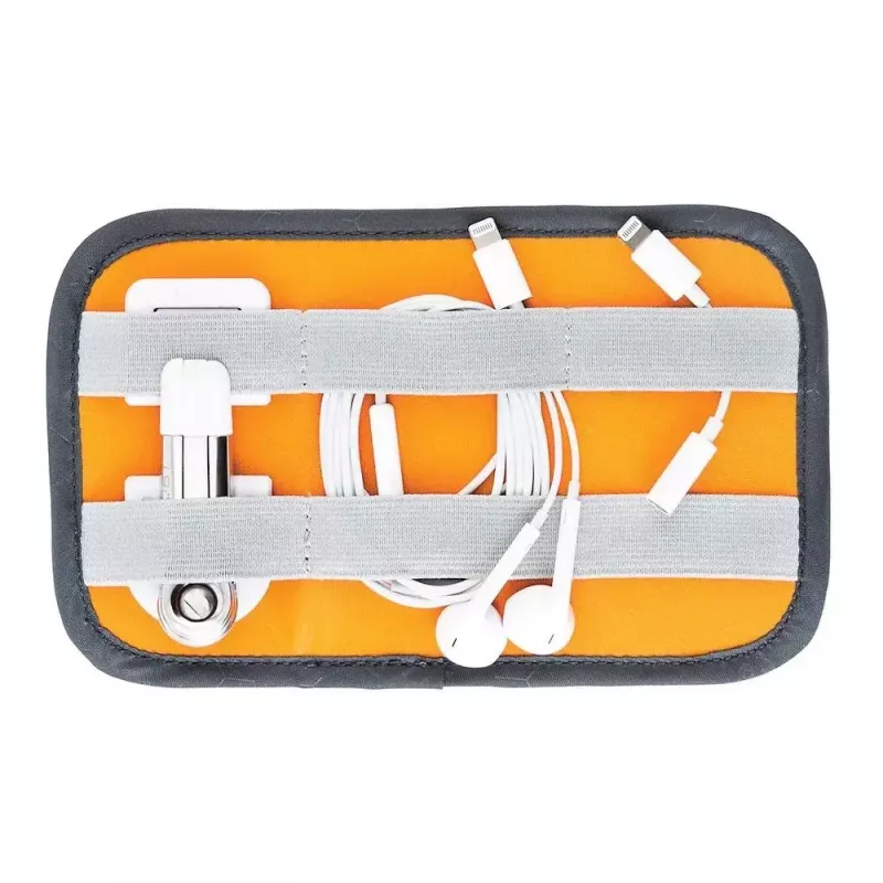 Lowepro GearUp Pouch Mini laukku nailon polyesteri ripstop harmaa oranssi