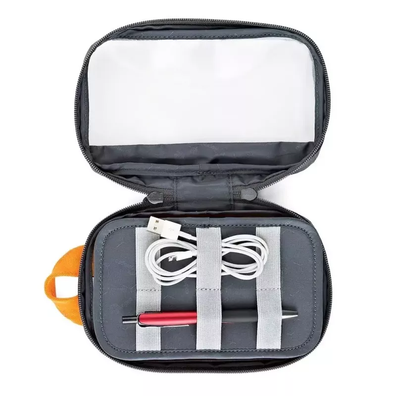 Lowepro GearUp Pouch Mini laukku nailon polyesteri ripstop harmaa oranssi