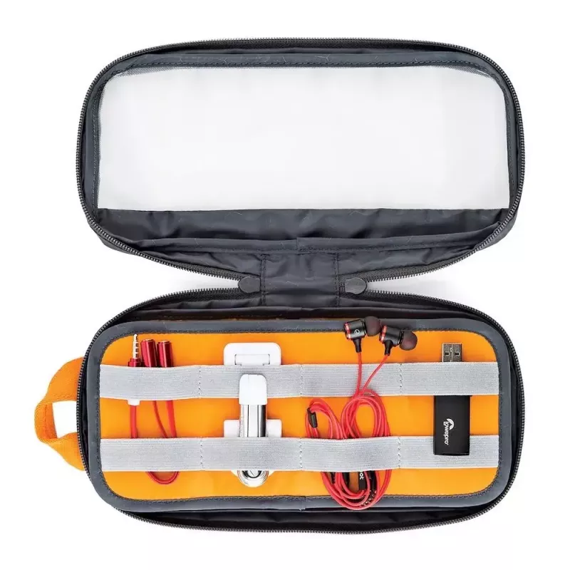 Lowepro Pouch Medium GearUp GL LP37139-GRL nailon ripstop polyesteri oranssi harmaa 280x45x140mm