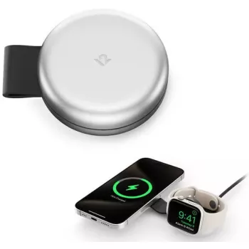 Twelve South ButterFly 2-in-1 älypuhelin älykello musta hopea USB langaton lataus