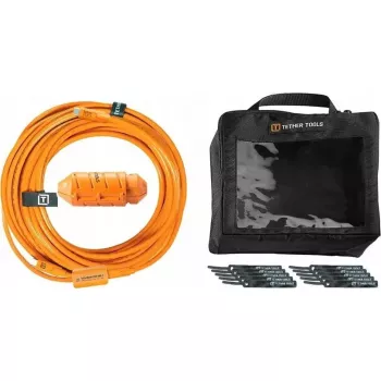 Tether Tools USB-C–Micro-B-kaapeli CUC31RB-ORG 9,40 m, suorakulmainen Micro-B-liitin, oranssi