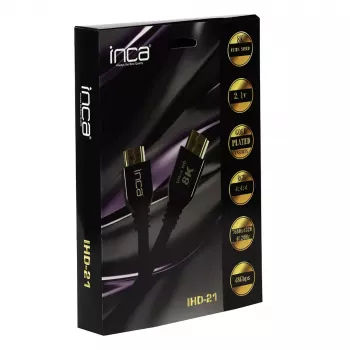Inca IHD-21 HDMI-kaapeli 2 m HDMI Type-A 3 x HDMI Type-A musta