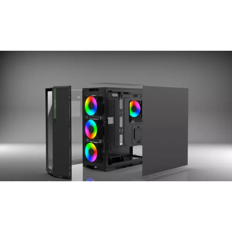 PC-kotelo Inca EMG-17XN Midi Tower musta