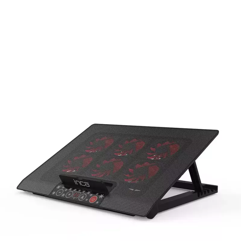 Kannettavan tietokoneen jäähdytysalusta Inca INC-601GMS 43,2 cm 6 tuuletinta USB musta