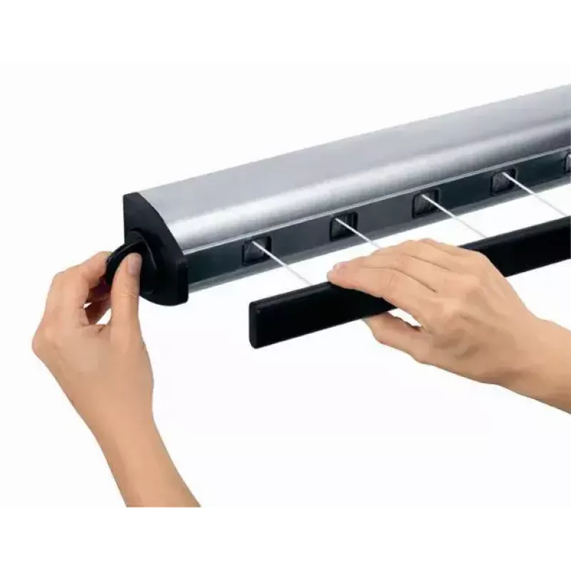 Seinälle asennettava pyykkinaru Brabantia Pull-Out Drying Lines -sarja 2 kpl ruostumaton teräs