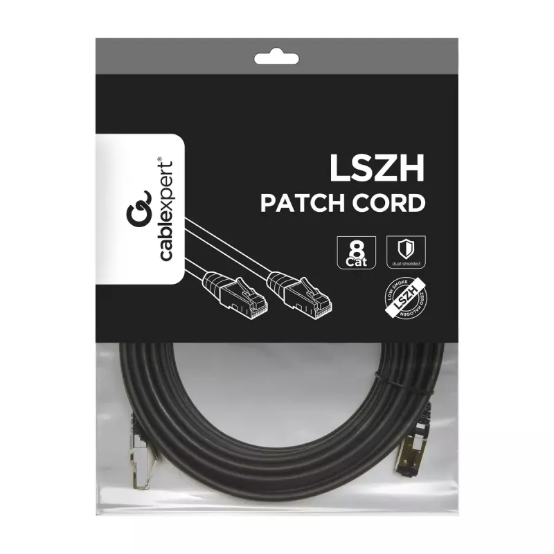 Verkkokaapeli Gembird PP8-LSZHCU-BK-2M RJ-45 Cat8 2m musta