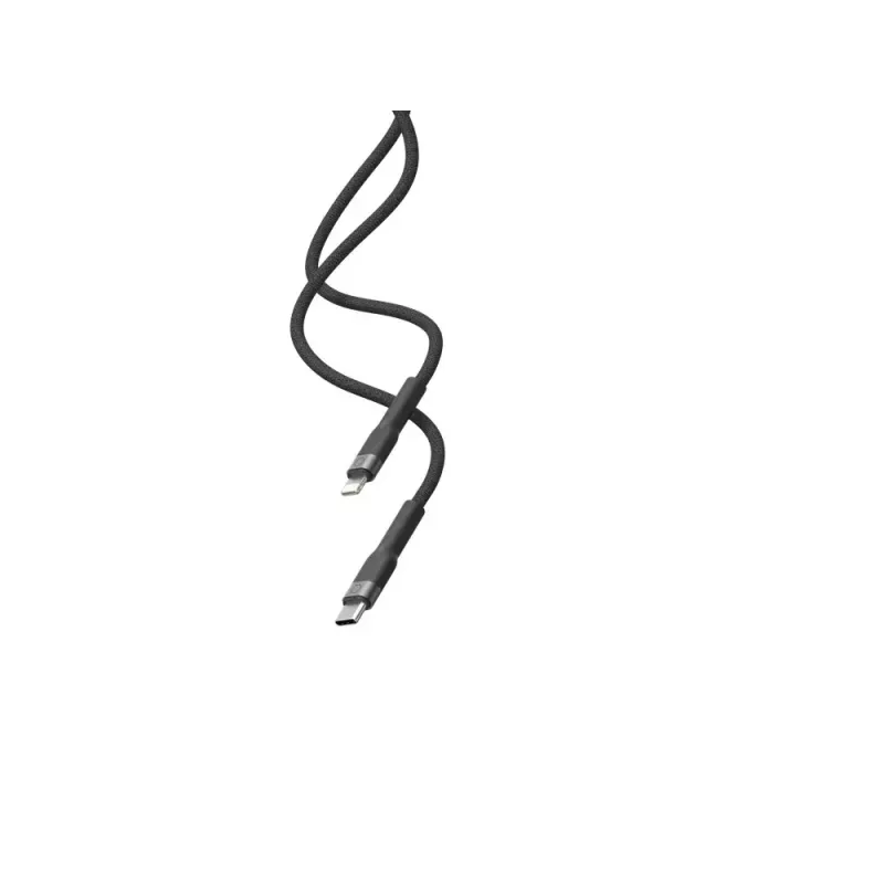 USB-C - Lightning-kaapeli LINQ byELEMENTS 2 m MFi-sertifioitu musta