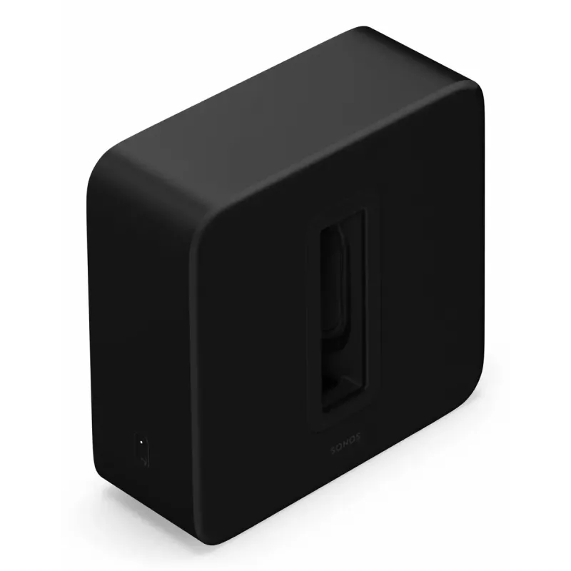 Aktiivinen subwoofer Sonos Sub 4 musta — Class-D-vahvistin, AC 110–240 V, 40,2×15,8×38,9 cm