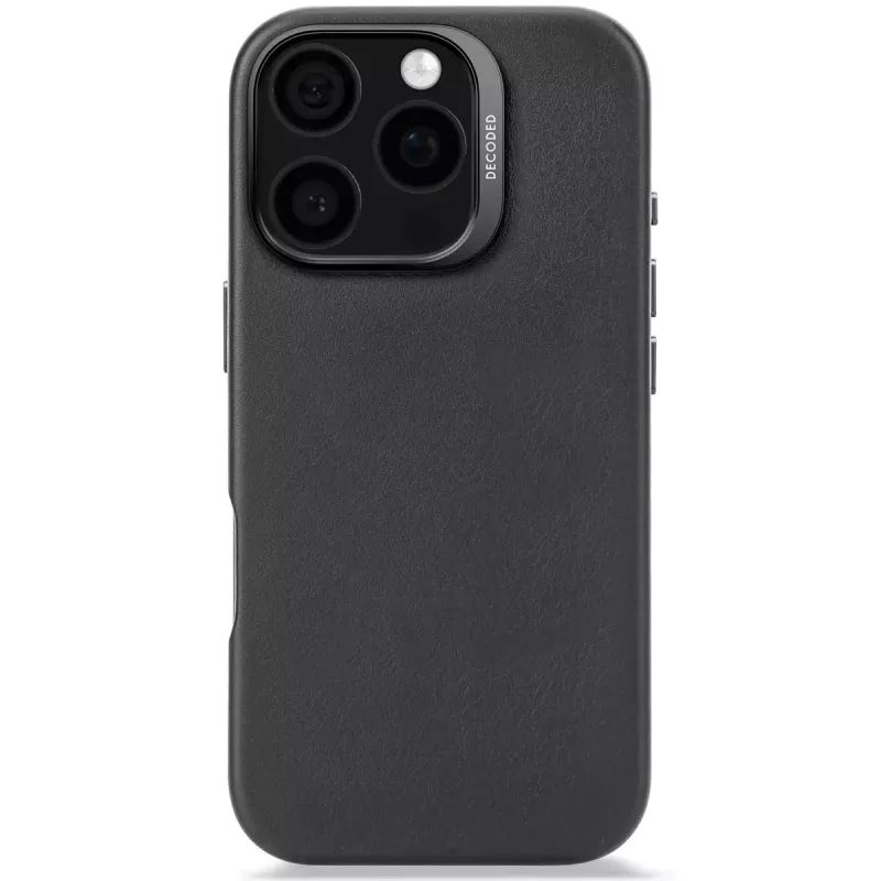 Kotelo Decoded nahkakotelo iPhone 16 Pro 6,3 tuuman musta