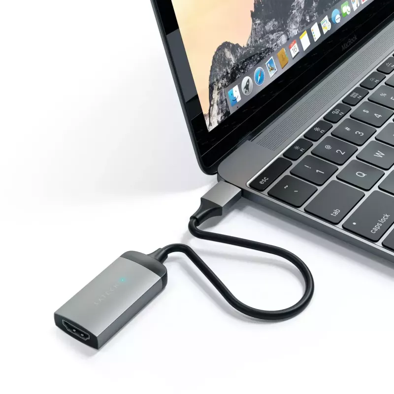 USB-näytönohjainsovitin Satechi ST-TC4KHAM harmaa