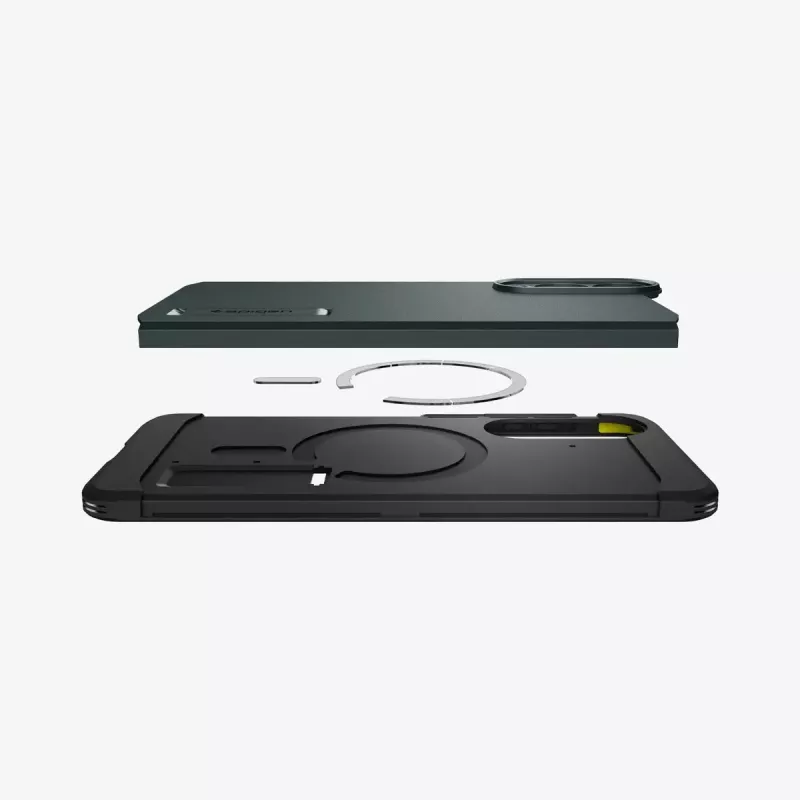 Kotelo Spigen Galaxy S25 Edge Tough Armor AI Abyss vihreä