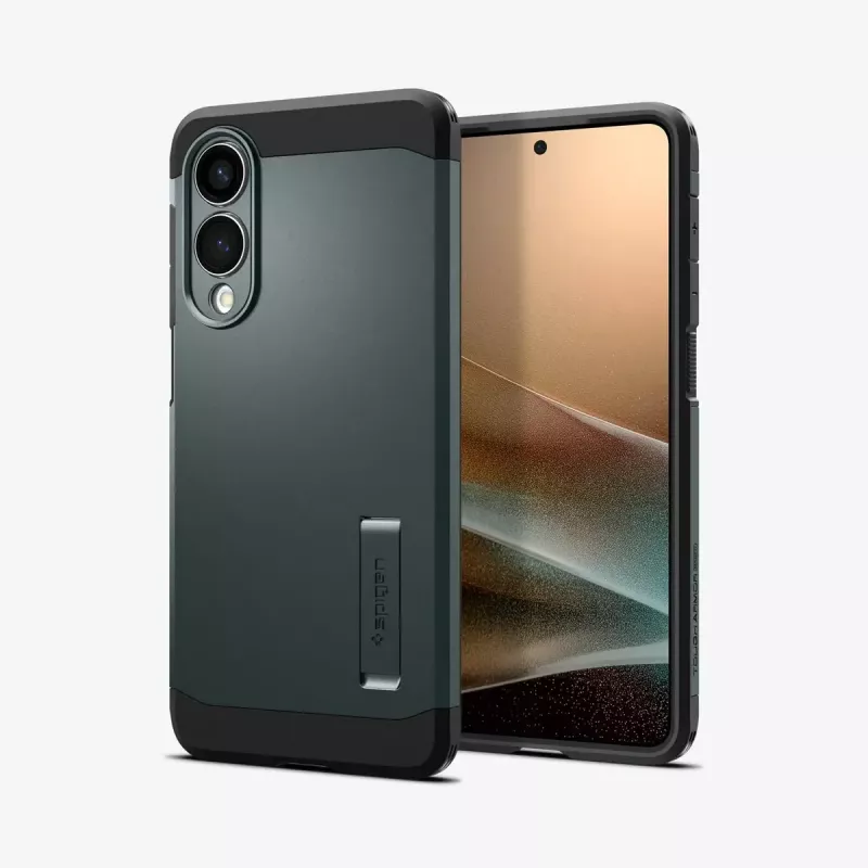 Kotelo Spigen Galaxy S25 Edge Tough Armor AI Abyss vihreä