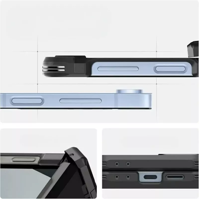 Spigen Tough Armor Pro Mag suojakotelo Galaxy Z Flip 7 FE – musta