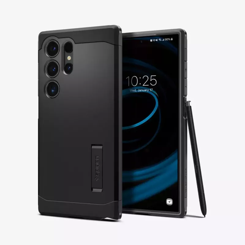 Spigen Tough Armor puhelinkotelo musta Galaxy S24 Ultra 17,3 cm