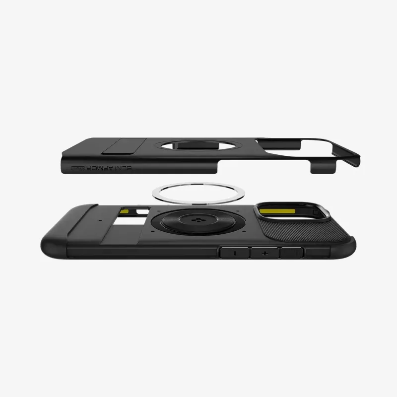 Spigen ohut Armor (MagFit) puhelinkotelo suojakotelo musta 17,5 cm