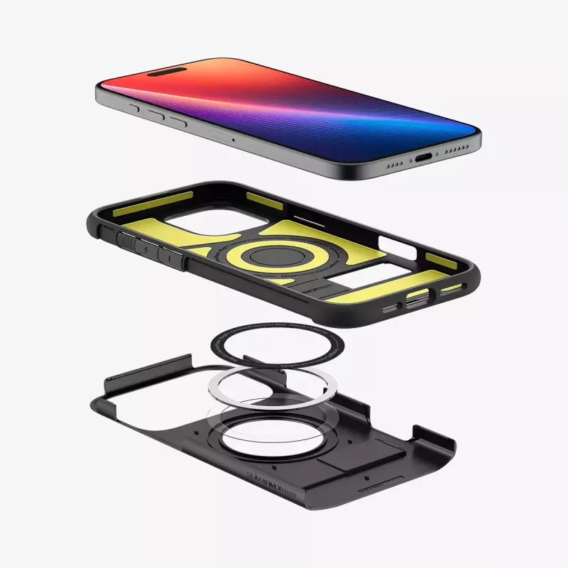 Spigen ohut Armor (MagFit) puhelinkotelo suojakotelo musta 17,5 cm